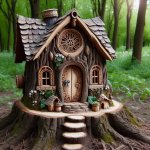 DIY Tree Stump Fairy House Tutorial - Garden Decor Tips