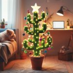 Cactus Christmas Tree: An Innovative Approach to Pet-Safe Holiday Decor - Gardening Tips