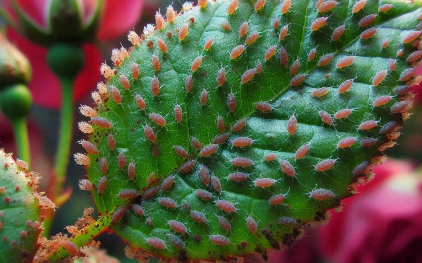 How Do I Handle Aphid Problems on My Rose Bushes?