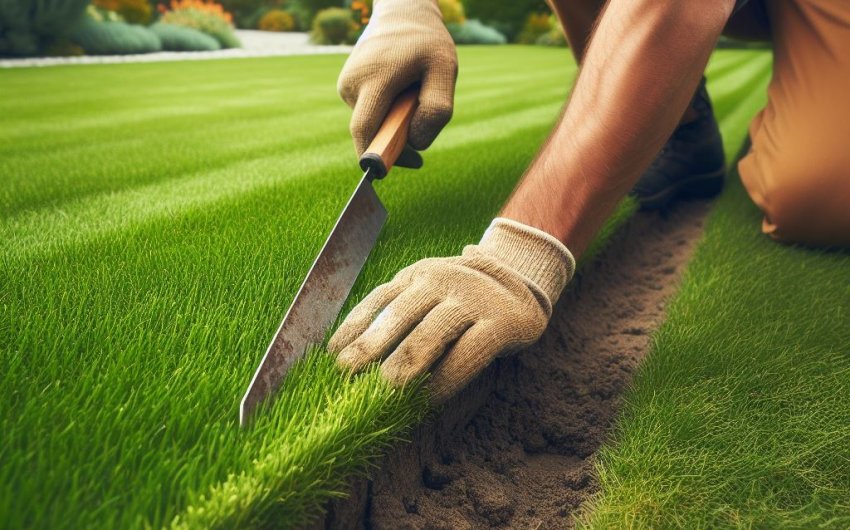 What are the best practices for lawn edging?