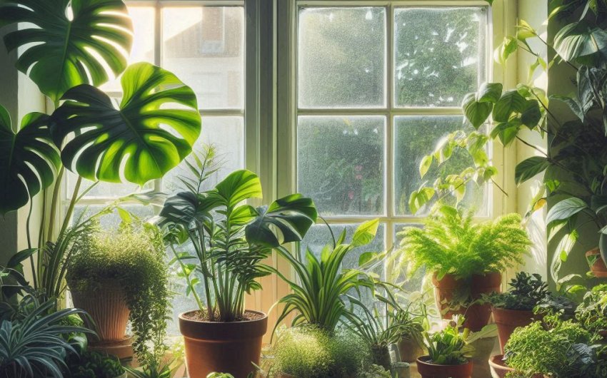 Can houseplants grow in north-facing windows?