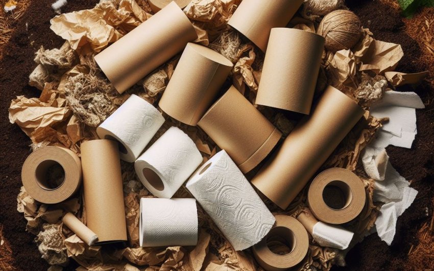 Can I compost paper towels and cardboard toilet paper rolls?