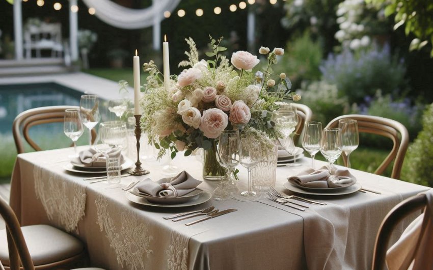 Elegant Tablecloths for Garden Dining