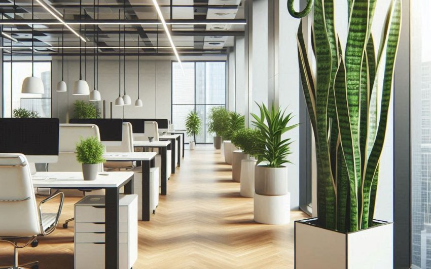 Elevate Your Workspace: The Power of Snake Plant Office Decor