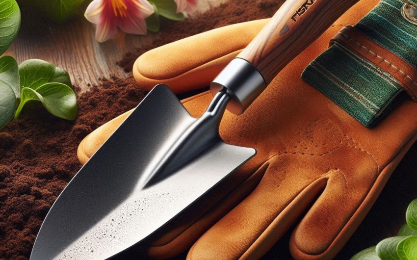 Fiskars Ergo Garden Trowel for Digging & Planting - Heavy Duty Hand Tool