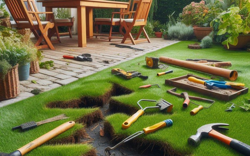 How to Fix Lawns Damaged by Heavy Lawn Furniture?