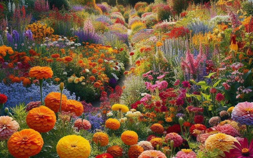 What flowers bloom all summer long?