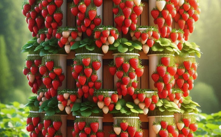 How to Grow Strawberries Vertically in Containers?