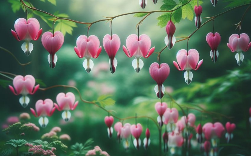 Heartfelt Charm: Bleeding Hearts in the Garden