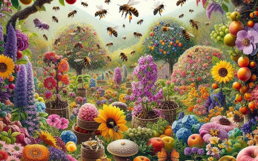 How do I attract bees to my fruit garden?