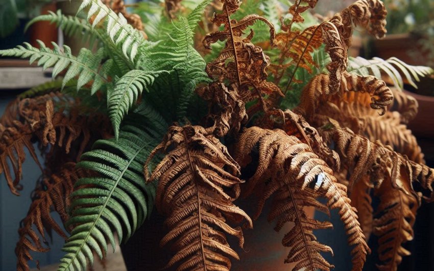 How do I revive a crispy Boston fern?