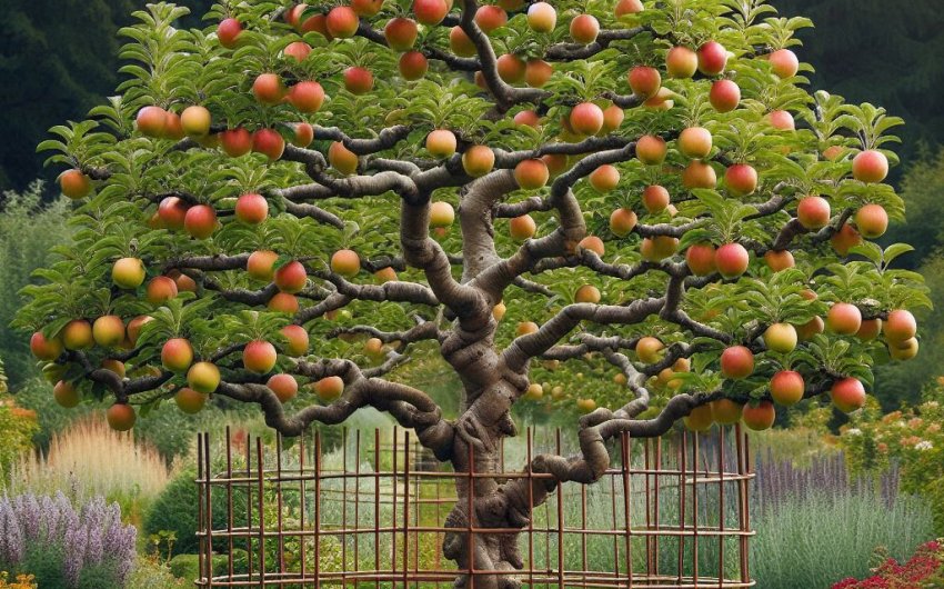 How do I train espaliered apple trees?