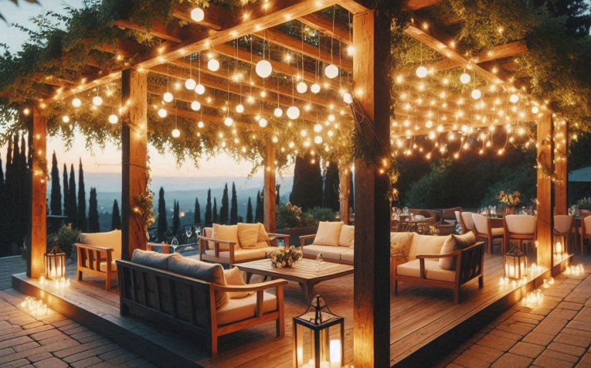 How to Decorate a Pergola with String Lights?