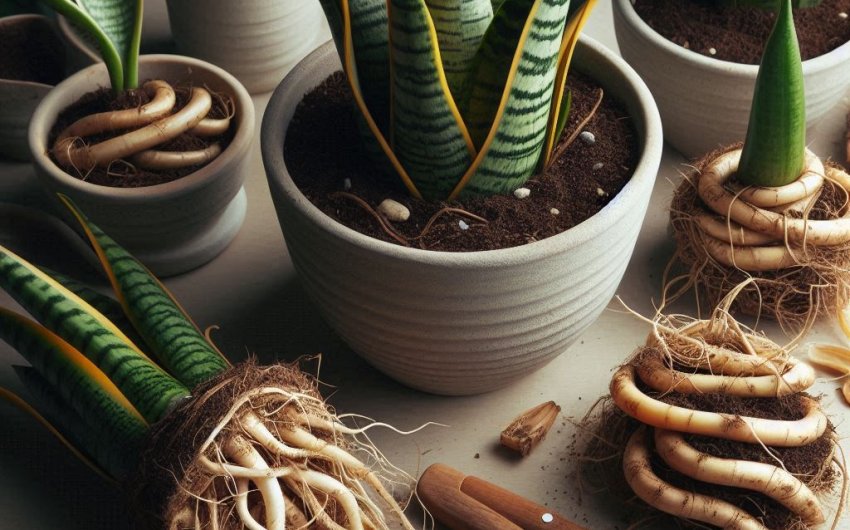 How to divide and repot a snake plant?