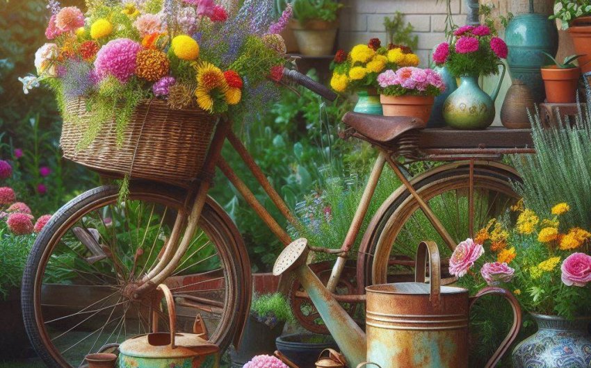 How to Use Vintage Items as Garden Decor?