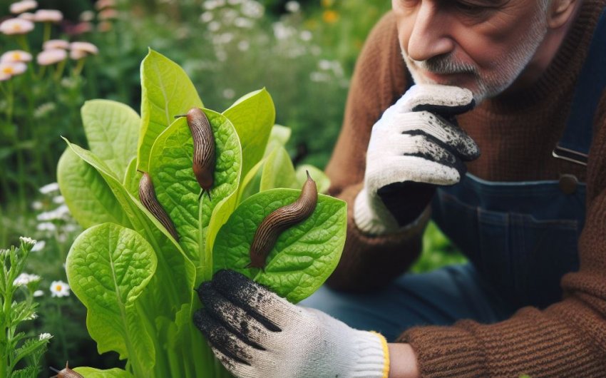 How do I identify and control slug infestations in my garden?
