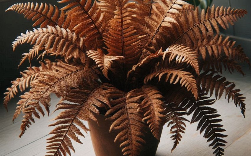 Why Are My Indoor Fern Leaves Turning Dark Brown and Dry?