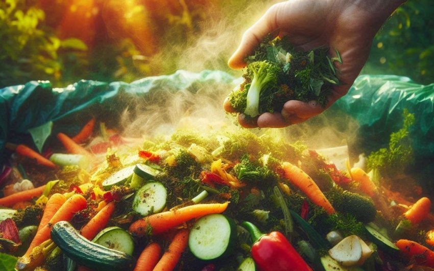 Is it okay to compost cooked vegetables with oil or seasoning?