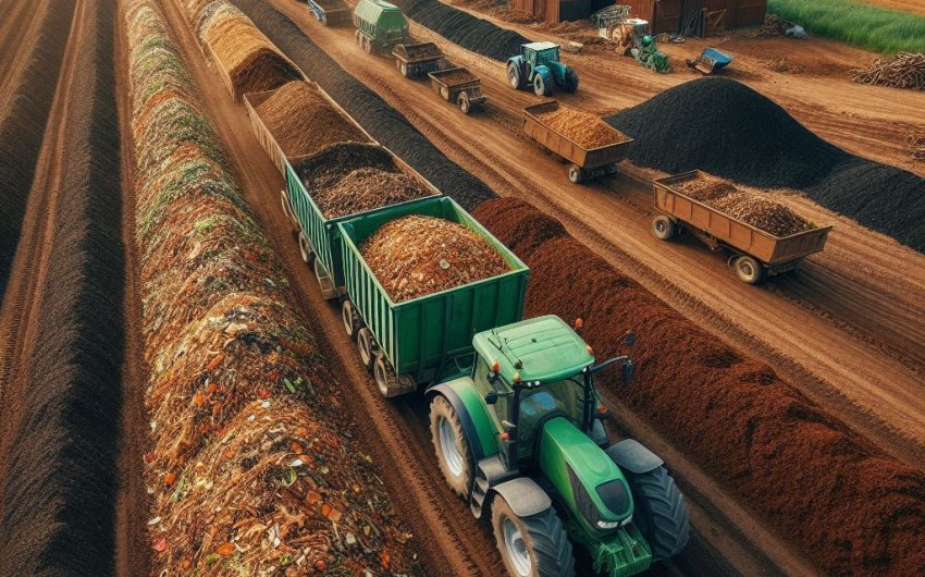 How Can I Set Up a Compost System for a Large-Scale Garden or Farm?