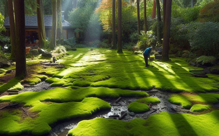 How to Care for a Lawn with Heavy Moss Growth?