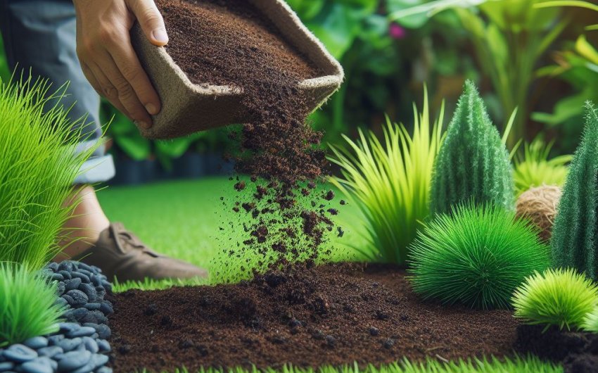 What are some natural fertilizers for a lush lawn?