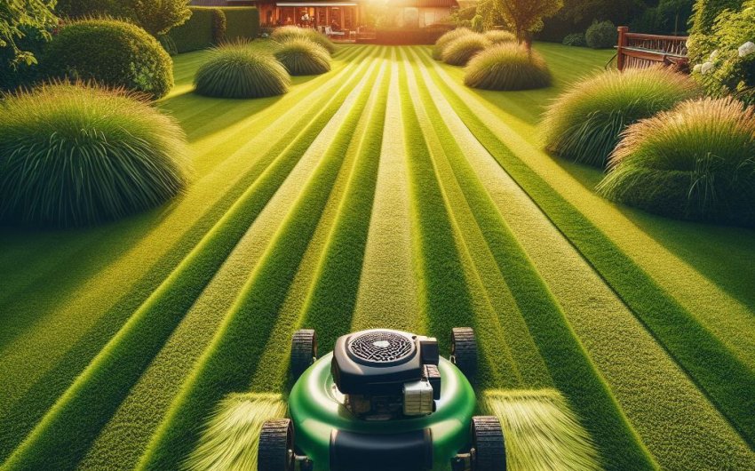 What is the best way to mow a lawn for optimal growth?