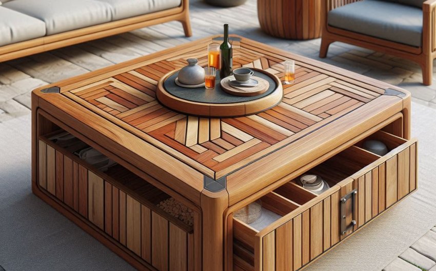 Double Duty: Outdoor Coffee Tables with Hidden Storage