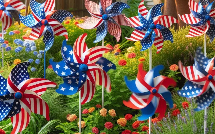 Celebrate with Patriotic Wind Spinners for Your Outdoor Space