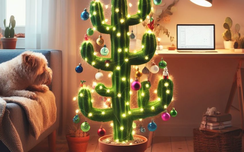 Cactus Christmas Tree: An Innovative Approach to Pet-Safe Holiday Decor