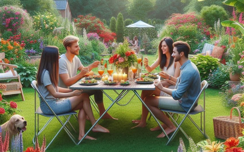 Portable Folding Tables for Pop-Up Garden Dining Areas