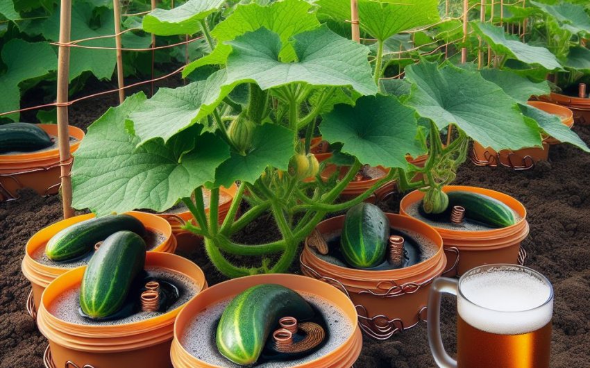 How do I prevent cucumber plants from getting attacked by pests like slugs?