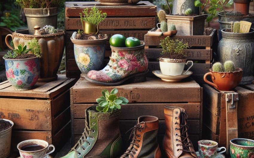 How to Use Repurposed Items as Garden Planter Decorations?