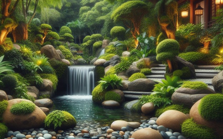 Riverside Retreat: Dive into the Serenity of a River Rock Garden