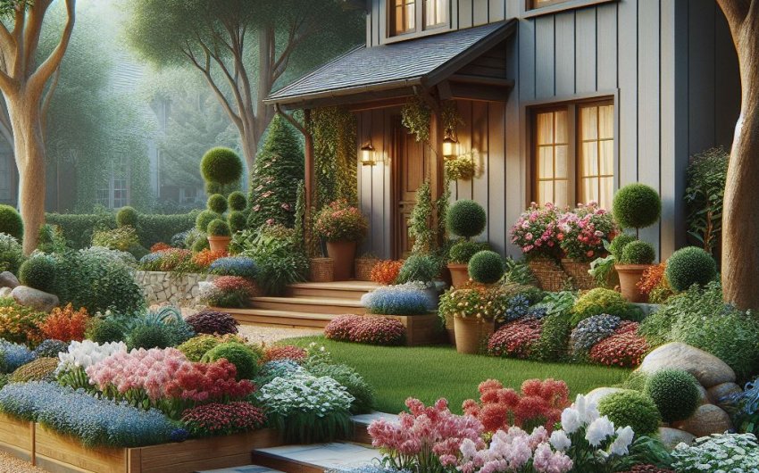 Sprouting Serenity: Creating Simple Flower Beds in Front of Your House