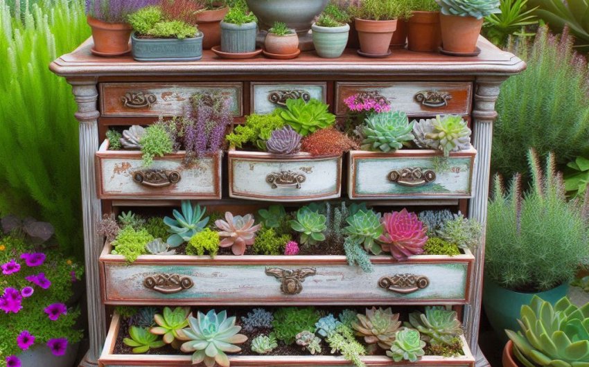 How Can I Upcycle Old Furniture Into Unique Garden Pieces?