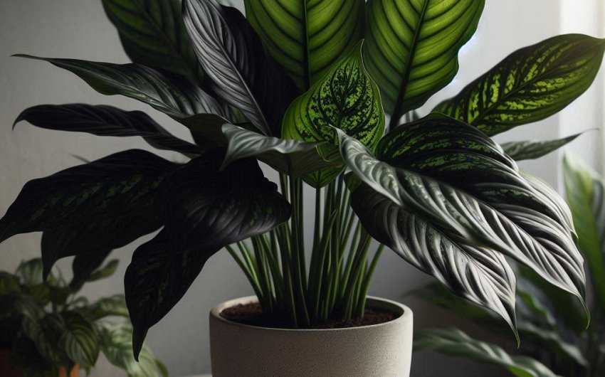 What causes black leaves on peace lilies?