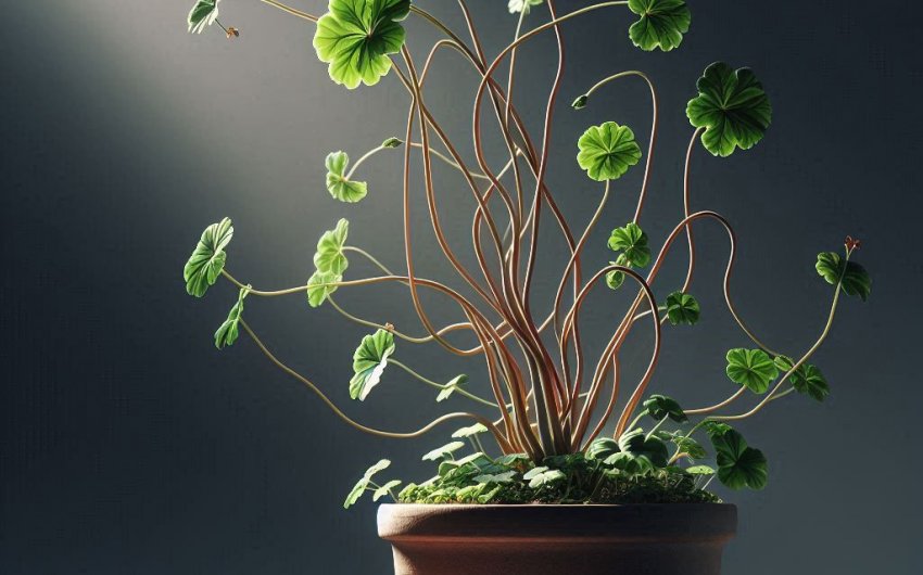 Why are my geraniums getting leggy?