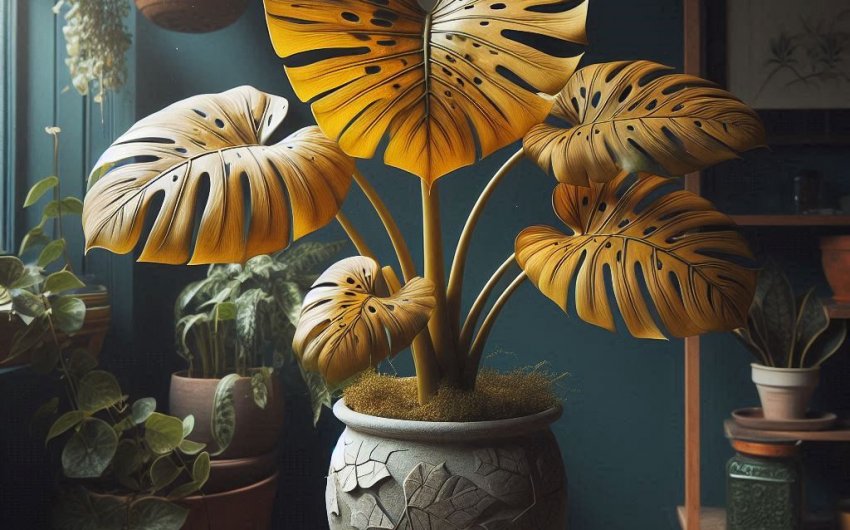 Why is my Monstera adansonii getting yellow leaves?