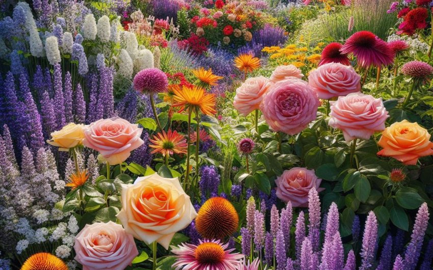 How to create a colorful flower border?