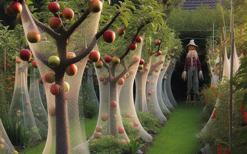 How do I protect my fruit trees from birds?
