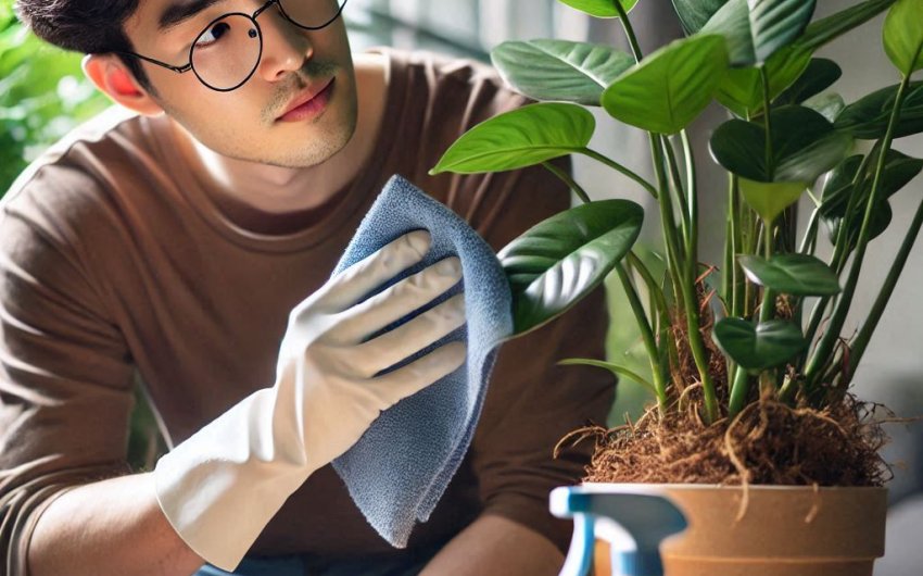 How to Clean the Leaves of Indoor Plants Safely?