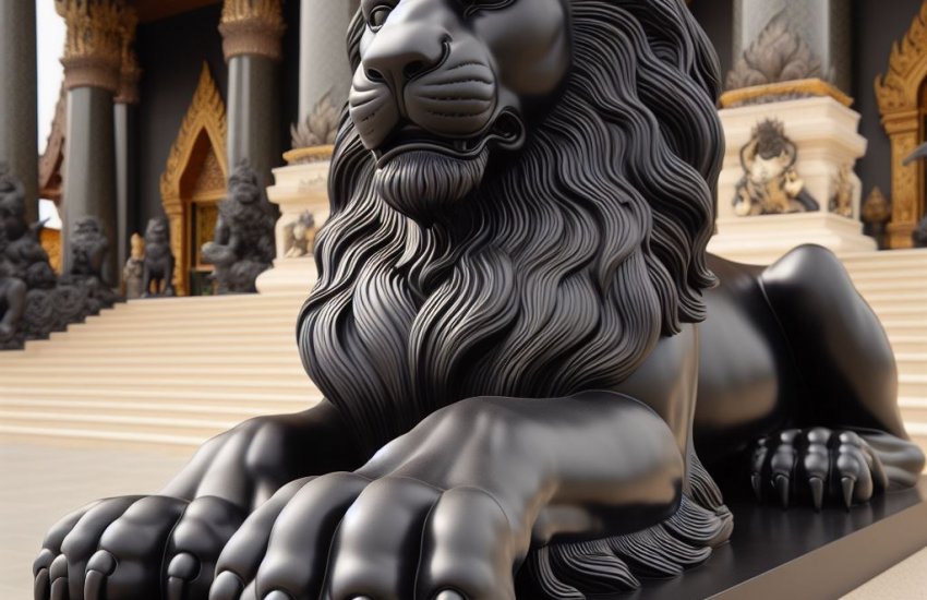 Add a Majestic Touch to Your Garden with the Glitzhome Sitting Lion Garden Statue