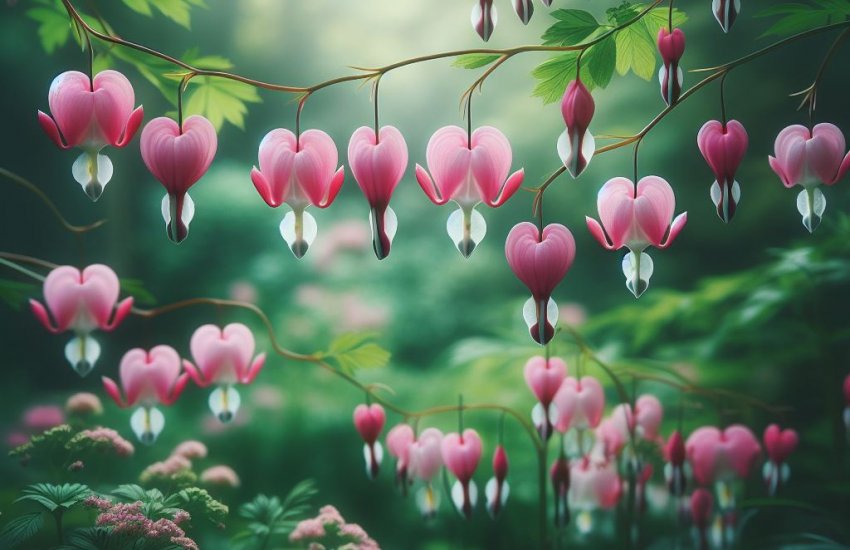 Heartfelt Charm: Bleeding Hearts in the Garden