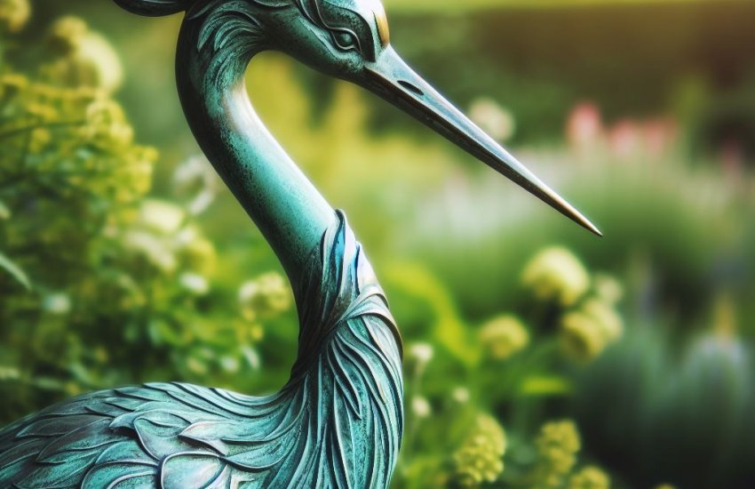 Add Elegance to Your Garden with the Kircust Garden Crane Statues