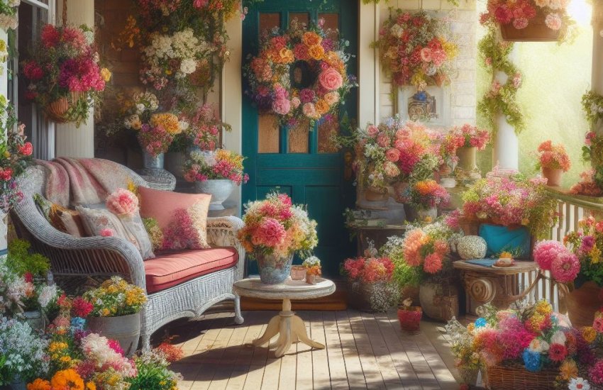 Spring Porch: Blossoming Beauty Awaits